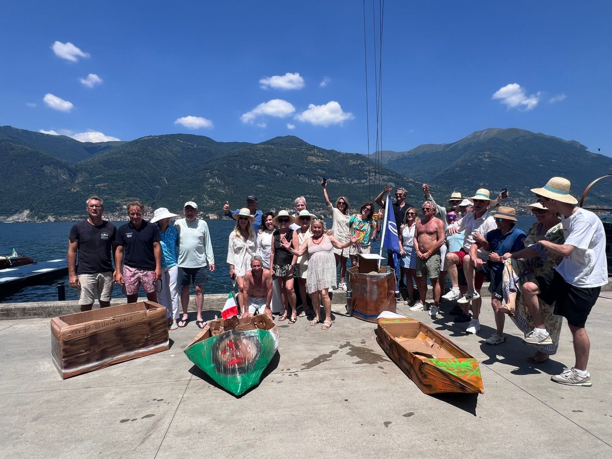 Team building “Carton Boat” sul Lago di Como per Yacht Club Eriolario